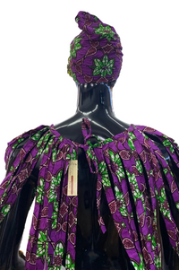 Ankara Neck Piece & Head Wrap Set