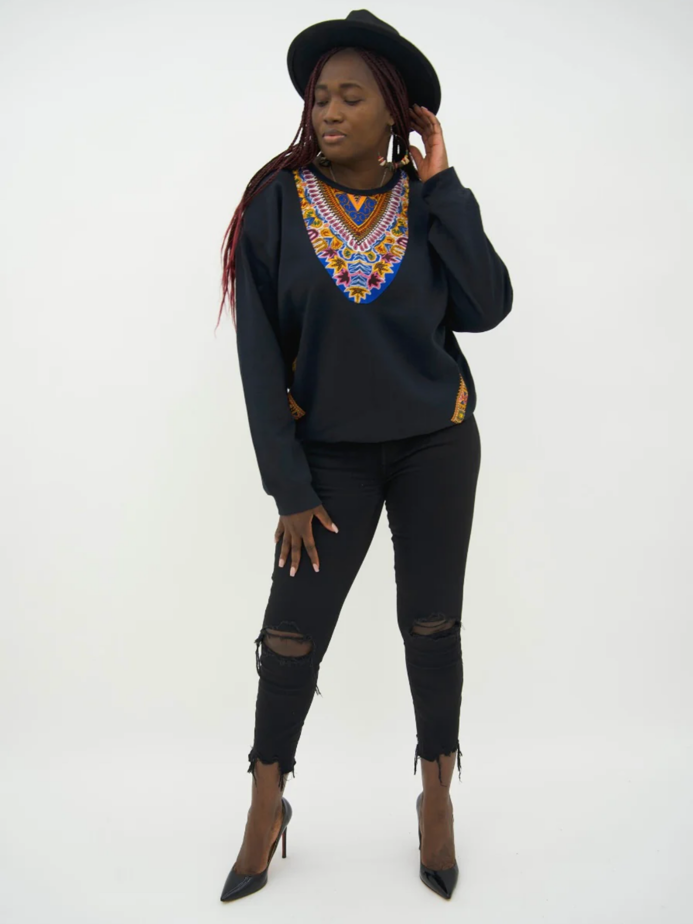 Afwua Unisex Dashiki Sweatshirt