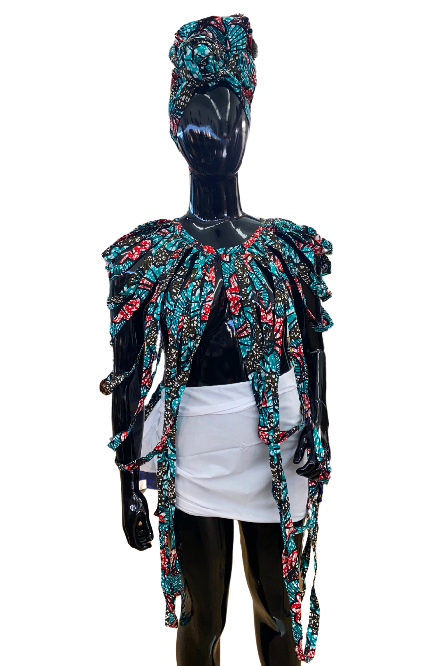 Ankara Neck Piece & Head Wrap Set