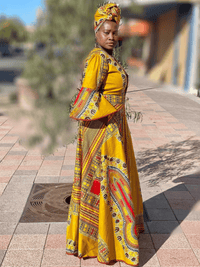 Dashie Mustard Duster (Flare Sleeves)