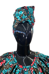 Ankara Neck Piece & Head Wrap Set