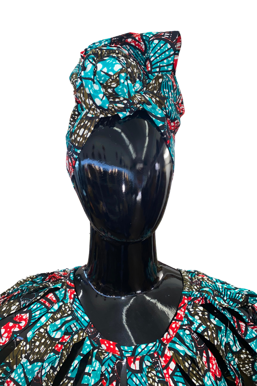 Ankara Neck Piece & Head Wrap Set