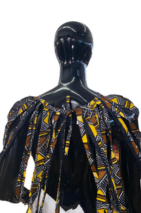 Ankara Neck Piece & Head Wrap Set