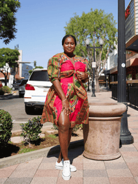 Pink Dashiki Crop Top