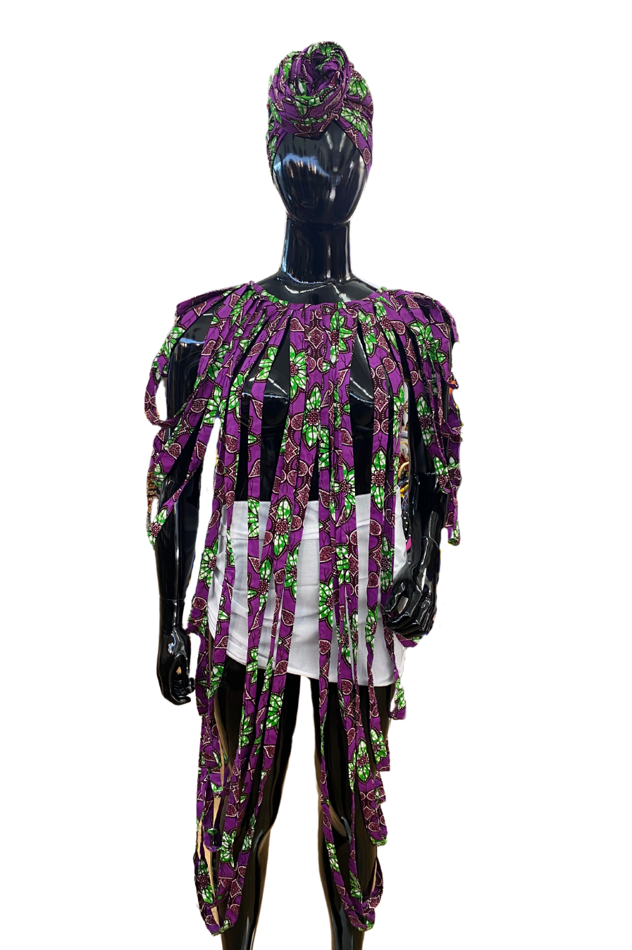Ankara Neck Piece & Head Wrap Set