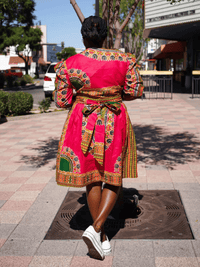 Pink Dashiki Crop Top