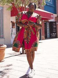 Pink Dashiki Crop Top