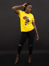 T-shirt jaune carte africaine