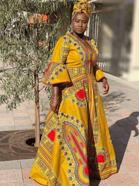 Dashie Mustard Duster (Flare Sleeves)