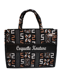 CoquetteKouture Brown Ankara Handbag