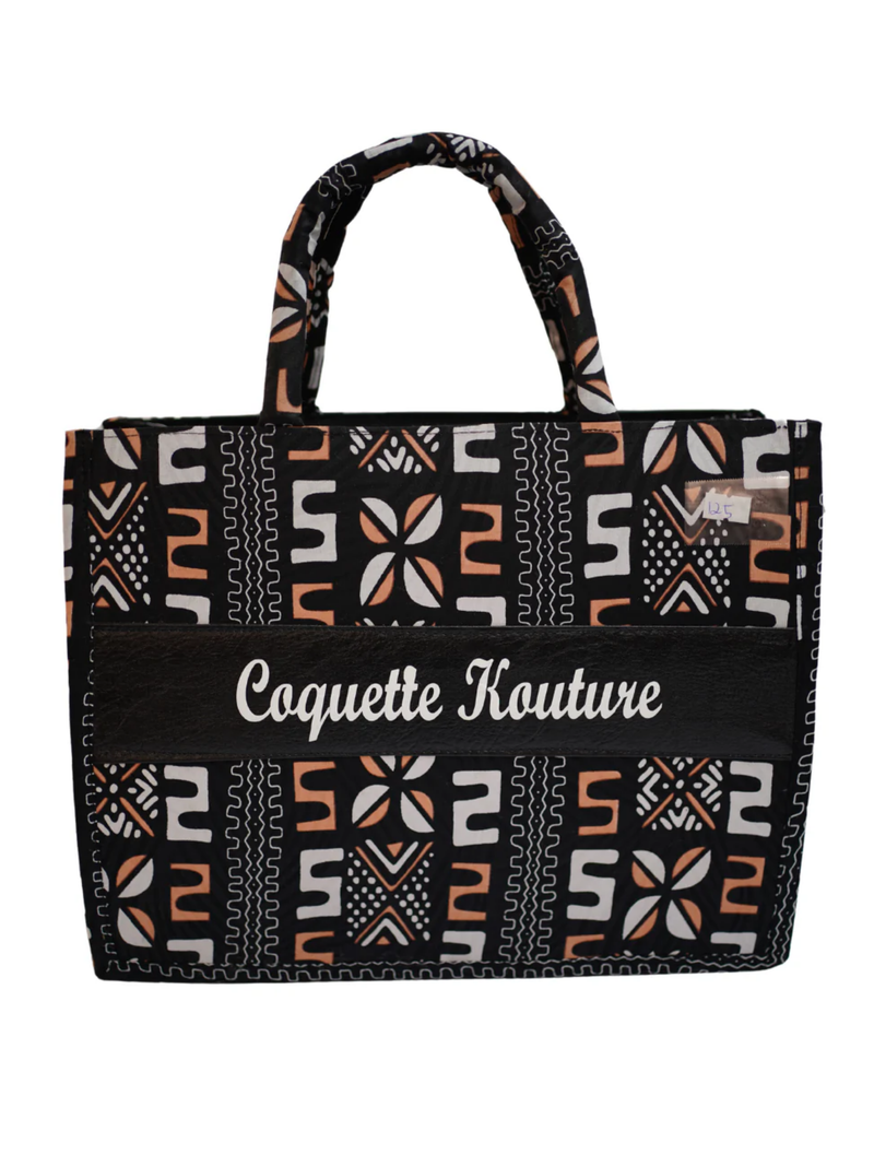 CoquetteKouture Brown Ankara Handbag