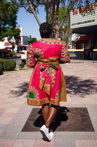 Pink Dashiki Crop Top