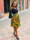 Dalia Kente Midi Skirt