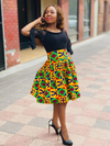 Dalia Kente Midi Skirt