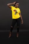 T-shirt jaune carte africaine